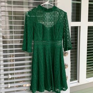 Dance & Marvel Green Lace Dress
